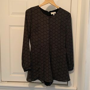 Anthropologie Harlyn Honeycomb Romper Size XS